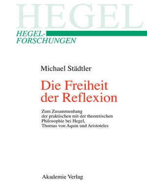cover image of Die Freiheit der Reflexion